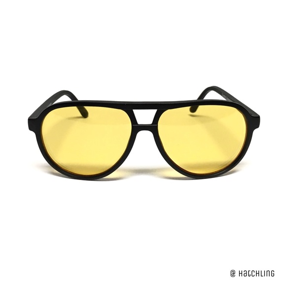 Retro Yellow tinted Aviators - Picture 1 of 7